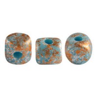 Les perles par Puca® Minos Perlen Opaque blue turquoise tweedy 63030/45703
